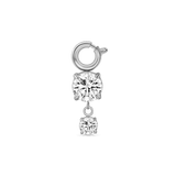 Pendente due diamanti in argento