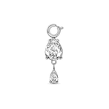 Pendente due gocce in argento