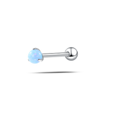Piercing lingua luxury azzurro opale in argento