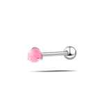 Piercing lingua luxury fucsia opale in argento