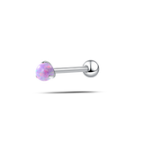Piercing lingua luxury viola opale in argento