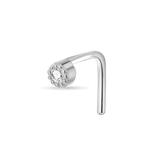 Piercing naso gemma bianca in argento