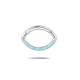 Piercing naso/bocca gioia opale bianco in argento