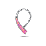 Piercing naso nodo bordeaux in argento