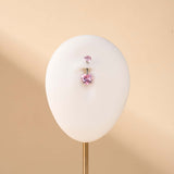 Piercing ombelico cuore splendente rosa in argento