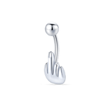Piercing ombelico dito medio in argento
