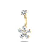 Piercing ombelico fior di luce in oro