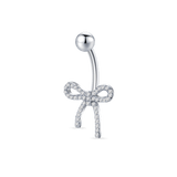 Piercing ombelico flake in argento