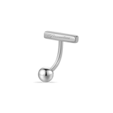 Piercing ombelico floating con nome in argento