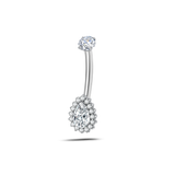Piercing ombelico goccia chic in argento