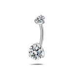 Piercing ombelico luce infinita bianca in argento