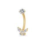 Piercing ombelico mini farfalla in oro