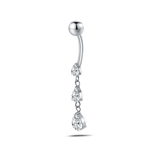 Piercing ombelico mini gocce in argento