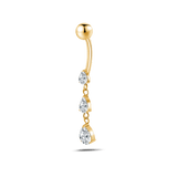Piercing ombelico mini gocce in oro