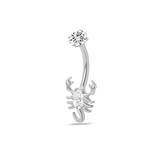 Piercing ombelico scorpione in argento
