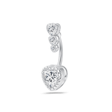 Piercing ombelico tre battiti in argento