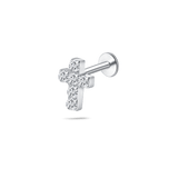 Piercing orecchio/naso croce in argento