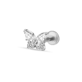 Piercing orecchio/naso farfalla delux in argento