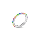Piercing orecchio/naso/bocca cerchietto arcobaleno