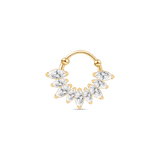 Piercing orecchio/naso cristalli in oro