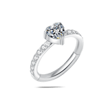Piercing orecchio/naso/bocca cuore chic in argento