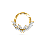 Piercing orecchio/naso farfalla d'angelo in oro