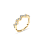 Piercing orecchio/naso scia preziosa in oro