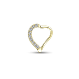 Piercing orecchio/naso cuore in oro