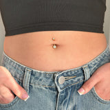 Piercing ombelico classico in oro