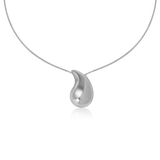 Silver drop necklace