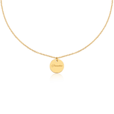 Gold disc necklace