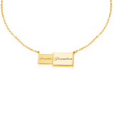 Gold love letter necklace