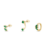 Set orecchini emerald in oro
