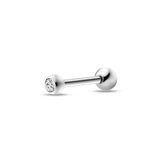 Piercing tongue point light in silver