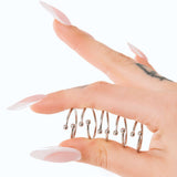 Set of five silver ring holders