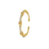Woven gold ring