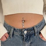 Piercing ombelico nota musicale in argento