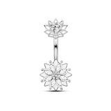 Piercing ombelico fiorellino in argento