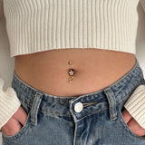 Piercing ombelico petalo in oro