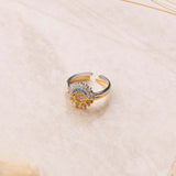 Set rings sun and moon in silver and gold