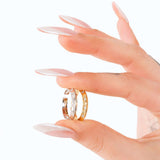 "The checkered ring in silver"