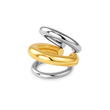 Triple ear cuff earring in gold and silver