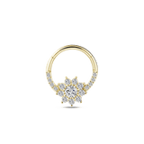 Ear/nose/mouth flower piercing in gold