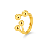 Gold sphere ring