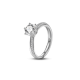 Light point ring in silver
