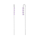 "Purple rolling slide in silver"