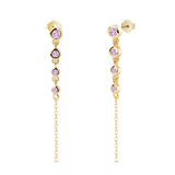 Lovely purple earrings in gold