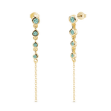 Lovely green earrings in gold