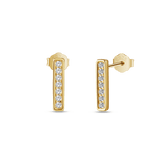 Gold bar earrings