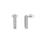 Silver bar earrings